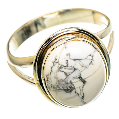 Howlite Rings handcrafted by Ana Silver Co - RING85852
