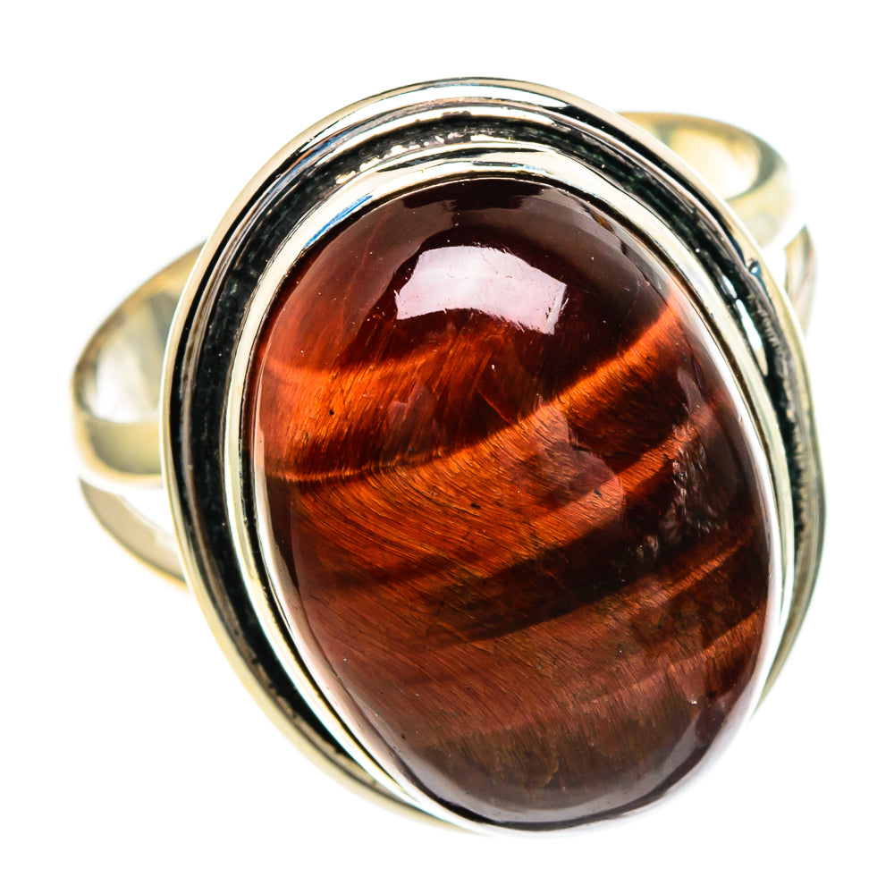 Red Tiger Eye Rings handcrafted by Ana Silver Co - RING85877
