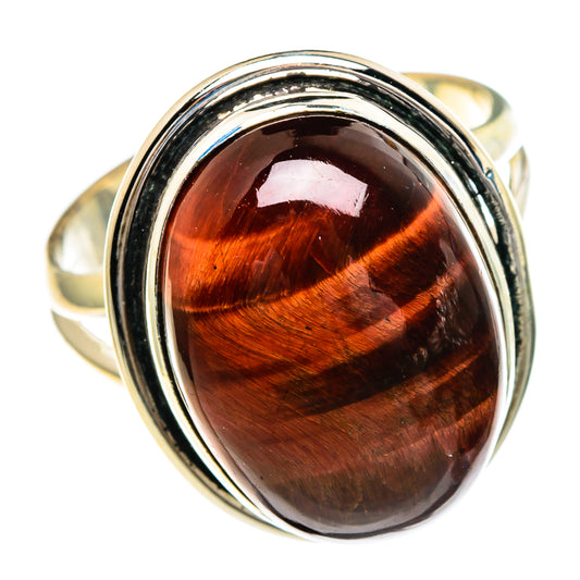 Red Tiger Eye Rings handcrafted by Ana Silver Co - RING85877