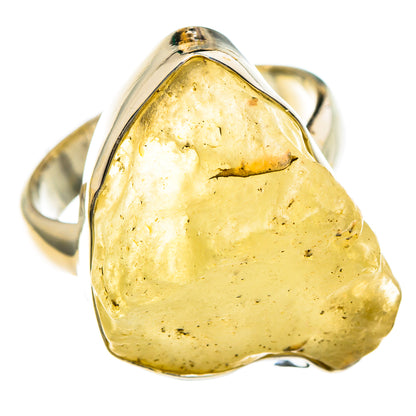 Libyan Desert Glass Rings handcrafted by Ana Silver Co - RING85882