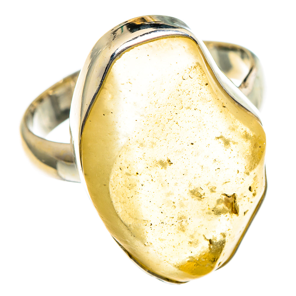 Libyan Desert Glass Rings handcrafted by Ana Silver Co - RING85884