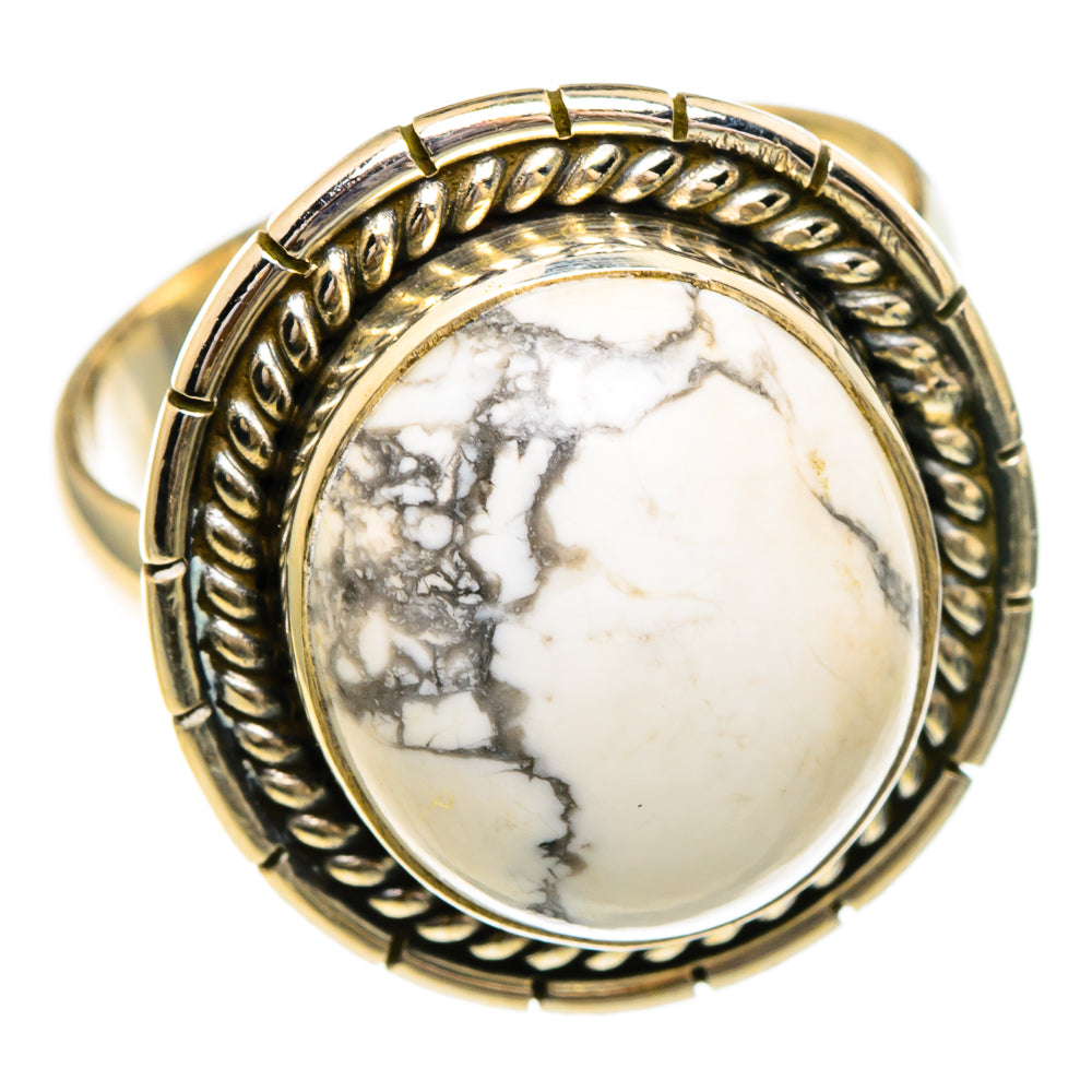 Howlite Rings handcrafted by Ana Silver Co - RING85898