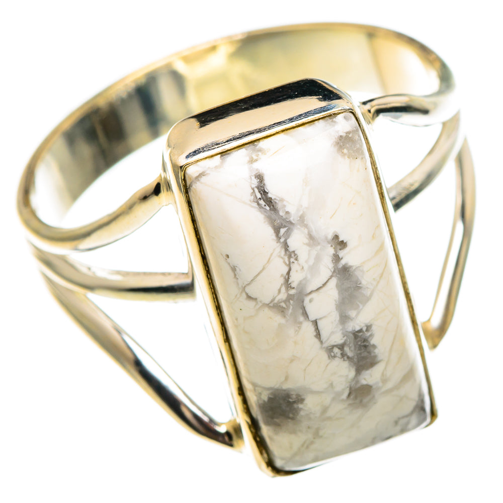 Howlite Rings handcrafted by Ana Silver Co - RING85899