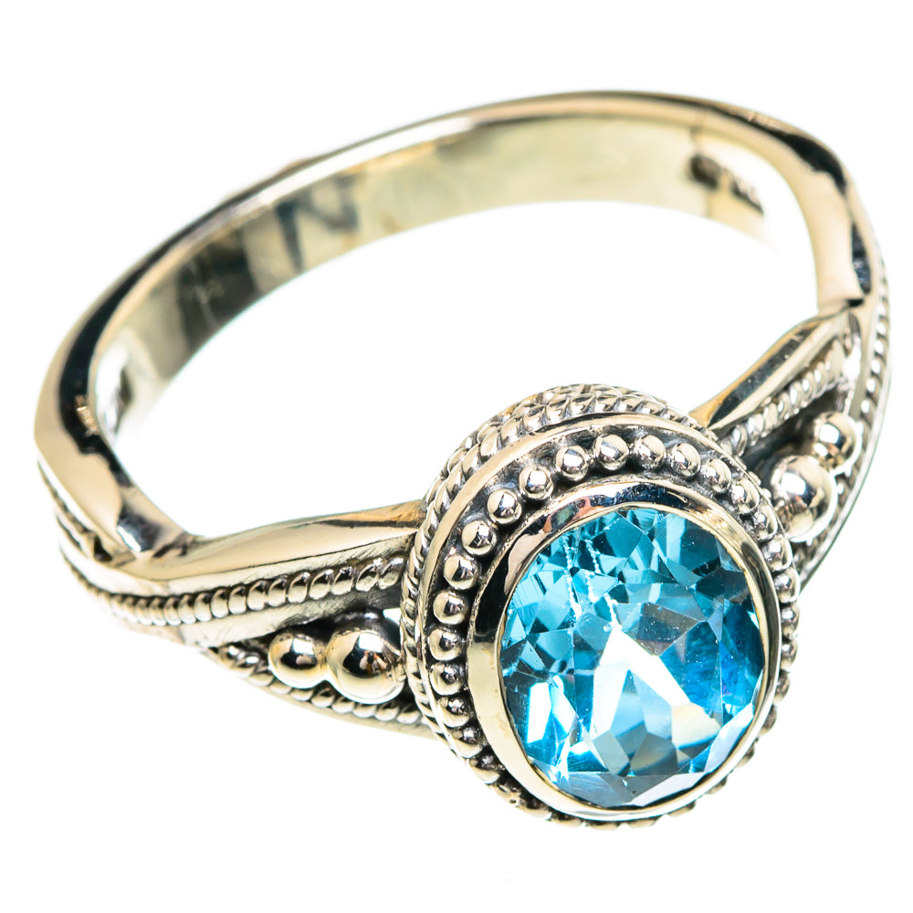 Blue Topaz Rings handcrafted by Ana Silver Co - RING85913