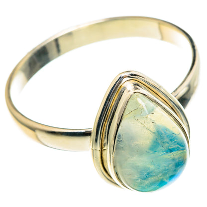 Rainbow Moonstone Rings handcrafted by Ana Silver Co - RING85917