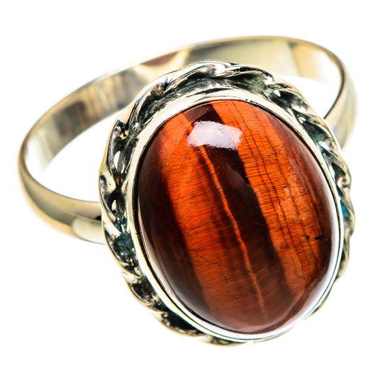 Red Tiger Eye Rings handcrafted by Ana Silver Co - RING85925