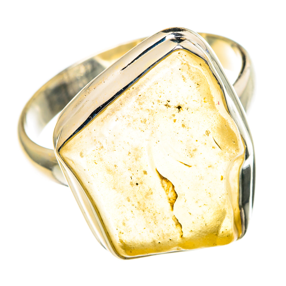 Libyan Desert Glass Rings handcrafted by Ana Silver Co - RING85931