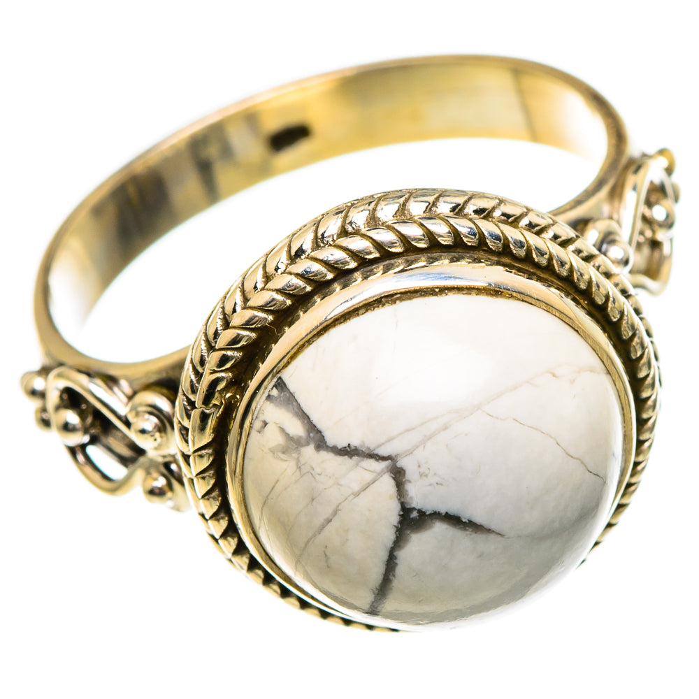 Howlite Rings handcrafted by Ana Silver Co - RING85952