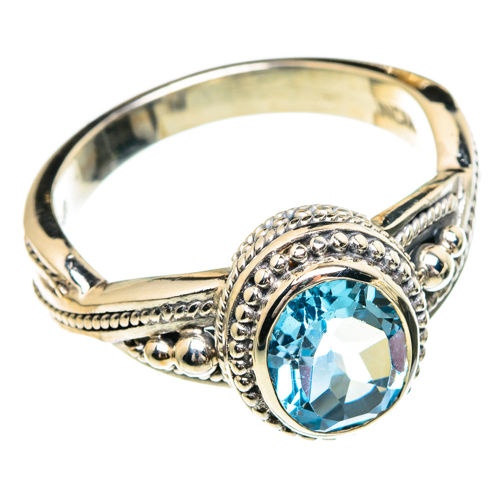 Blue Topaz Rings handcrafted by Ana Silver Co - RING85958