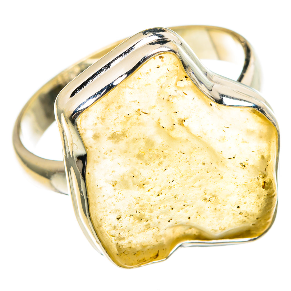 Libyan Desert Glass Rings handcrafted by Ana Silver Co - RING85969 - Photo 2