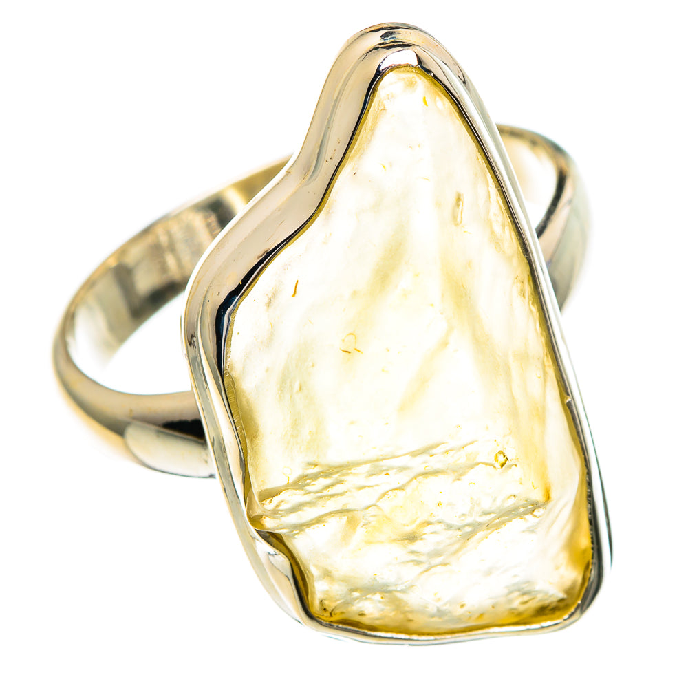 Libyan Desert Glass Rings handcrafted by Ana Silver Co - RING85970 - Photo 2