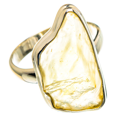 Libyan Desert Glass Rings handcrafted by Ana Silver Co - RING85970 - Photo 2