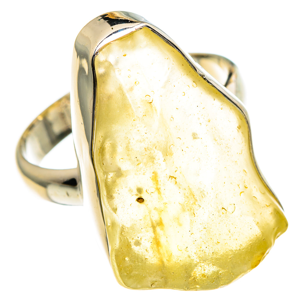 Libyan Desert Glass Rings handcrafted by Ana Silver Co - RING85973