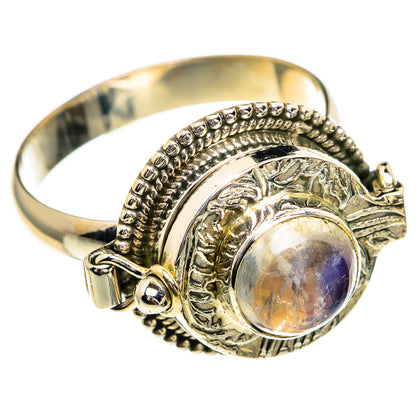 Rainbow Moonstone Rings handcrafted by Ana Silver Co - RING85980
