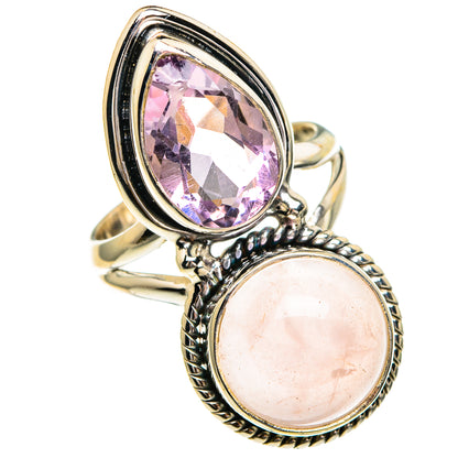 Rose Quartz, Kunzite Rings handcrafted by Ana Silver Co - RING85985