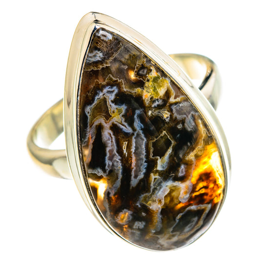 Turkish Tube Agate Rings handcrafted by Ana Silver Co - RING86005