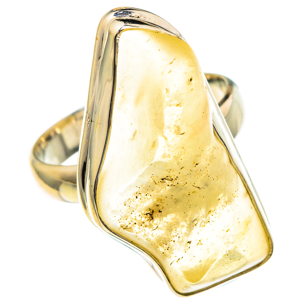 Libyan Desert Glass Rings handcrafted by Ana Silver Co - RING86009