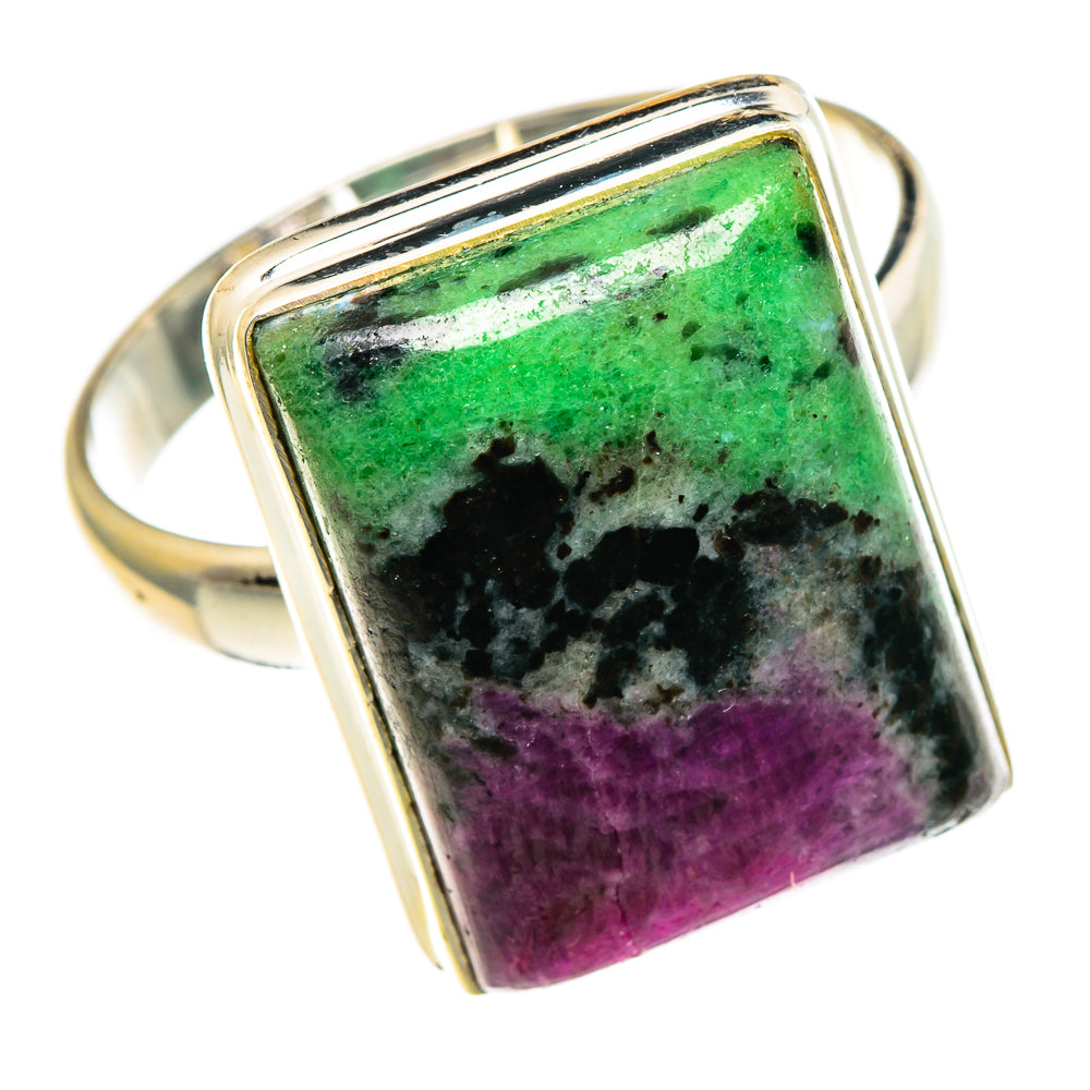 Ruby Zoisite Rings handcrafted by Ana Silver Co - RING86021