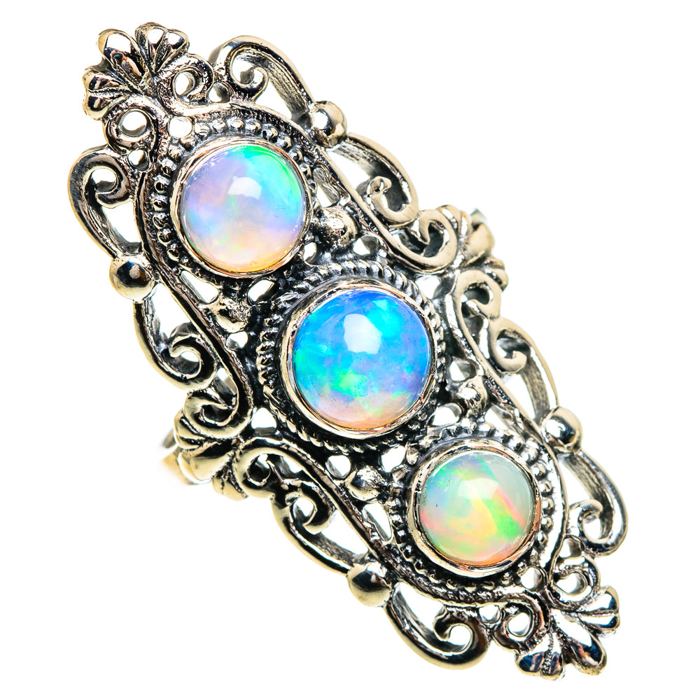 Ethiopian Opal Rings handcrafted by Ana Silver Co - RING86022