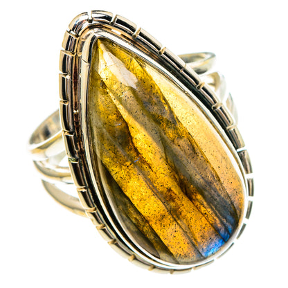 Labradorite Rings handcrafted by Ana Silver Co - RING86023
