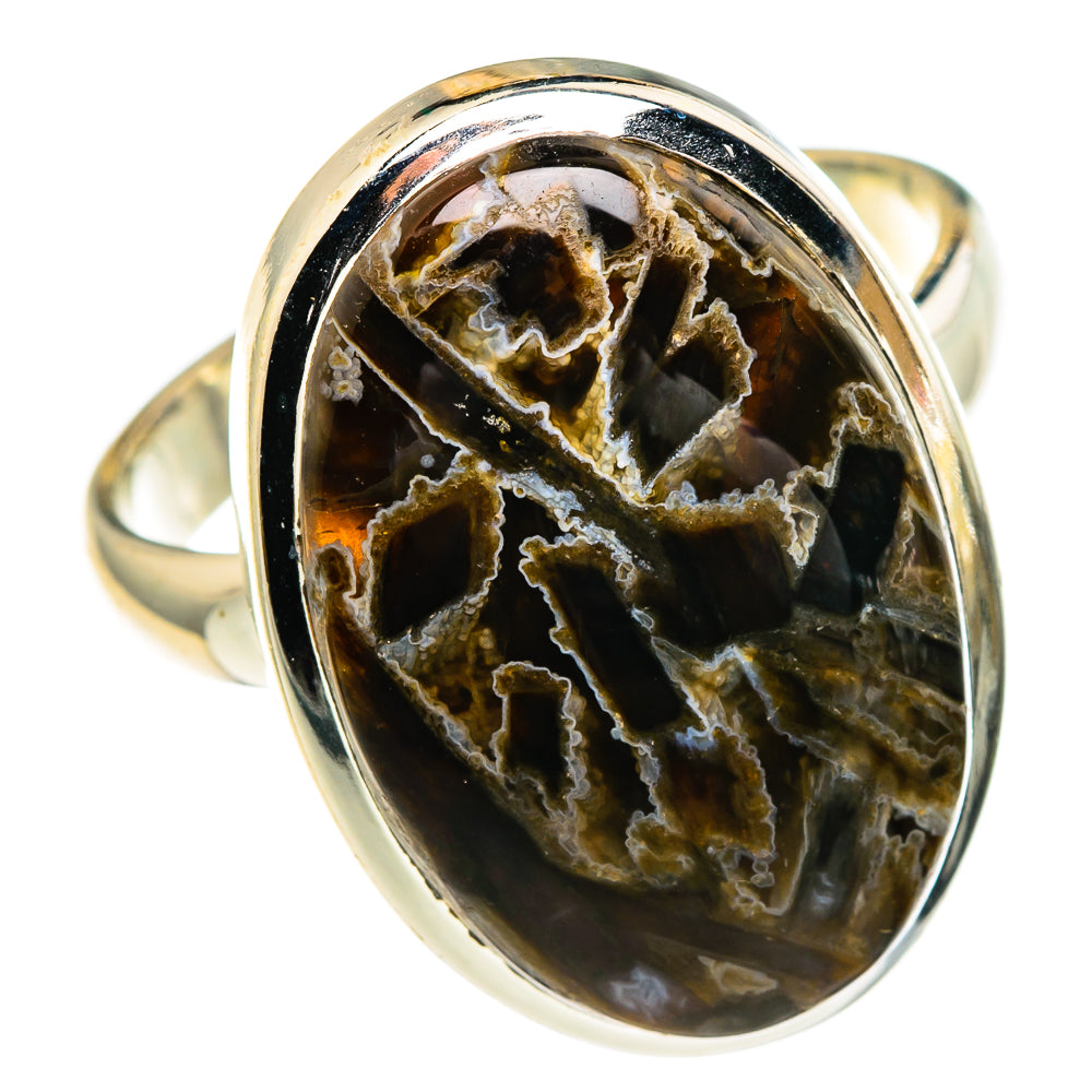 Turkish Tube Agate Rings handcrafted by Ana Silver Co - RING86034