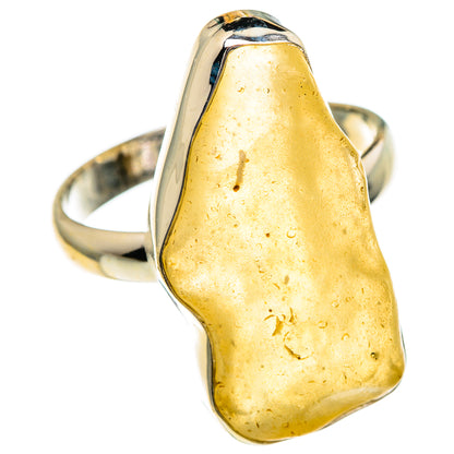 Libyan Desert Glass Rings handcrafted by Ana Silver Co - RING86038 - Photo 2