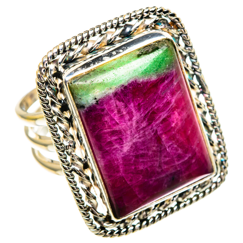 Ruby Zoisite Rings handcrafted by Ana Silver Co - RING86042
