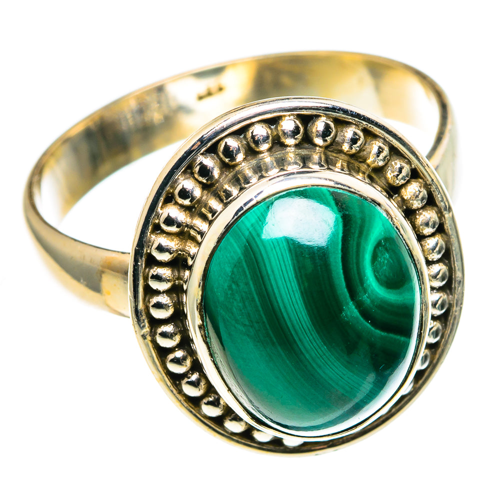 Malachite Rings handcrafted by Ana Silver Co - RING86053