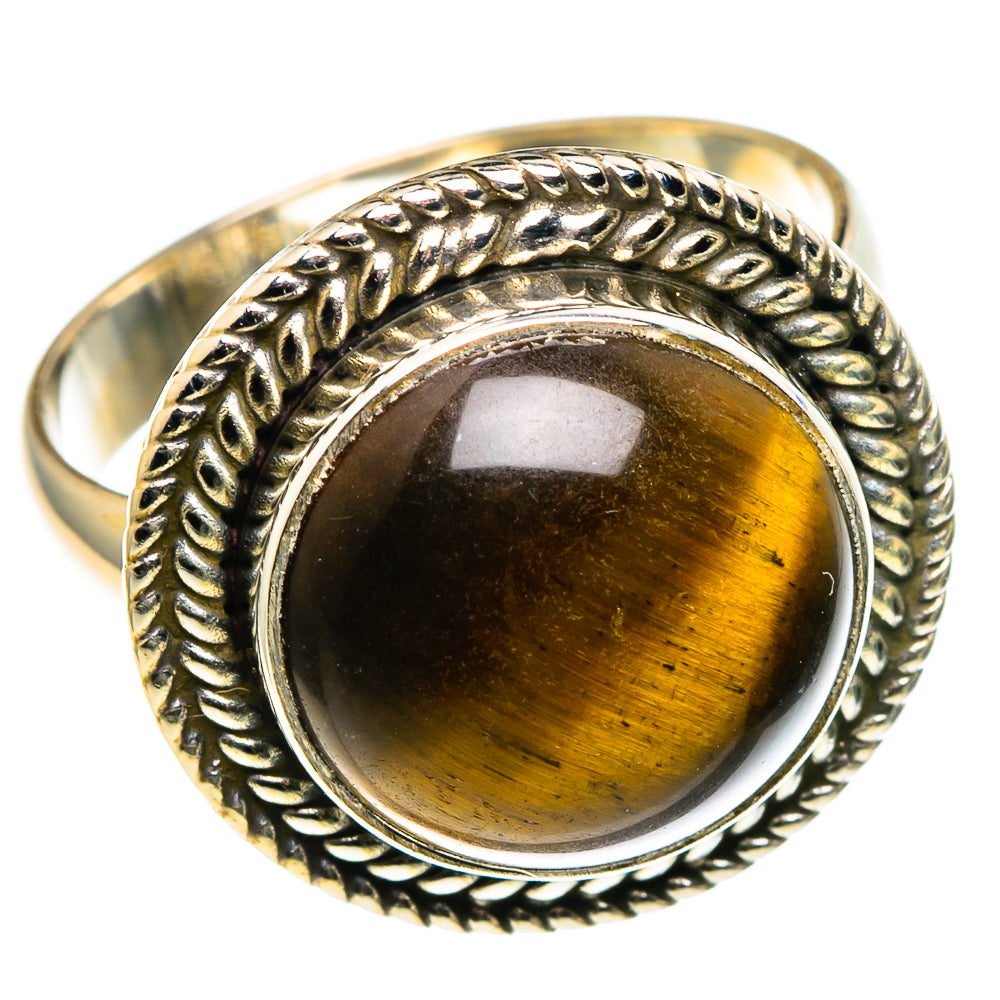 Tiger Eye Rings handcrafted by Ana Silver Co - RING86058 - Photo 2