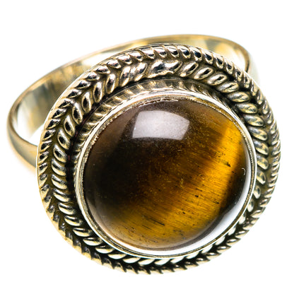 Tiger Eye Rings handcrafted by Ana Silver Co - RING86058 - Photo 2