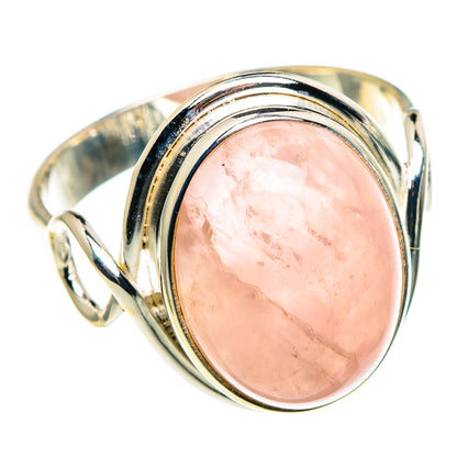 Rose Quartz Rings handcrafted by Ana Silver Co - RING86067