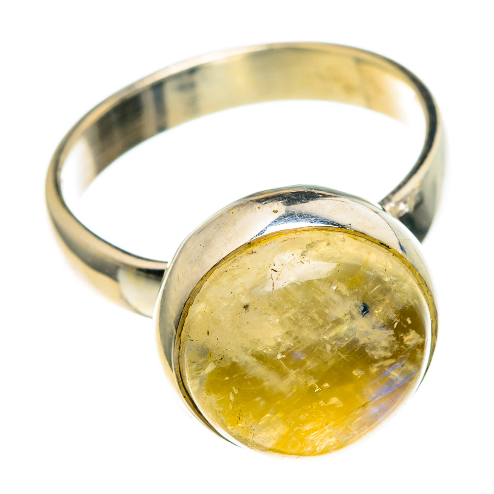 Yellow Moonstone Rings handcrafted by Ana Silver Co - RING86086