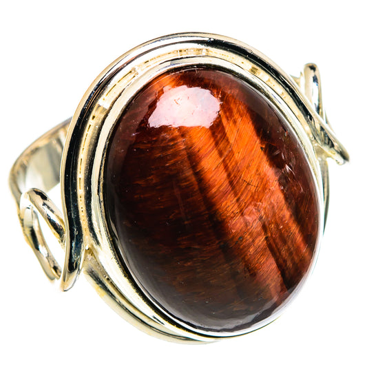 Red Tiger Eye Rings handcrafted by Ana Silver Co - RING86104