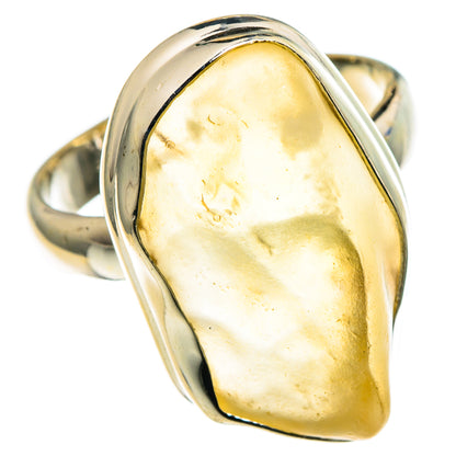 Libyan Desert Glass Rings handcrafted by Ana Silver Co - RING86105
