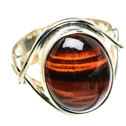 Red Tiger Eye Rings handcrafted by Ana Silver Co - RING86141