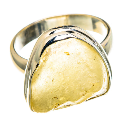 Libyan Desert Glass Rings handcrafted by Ana Silver Co - RING86149