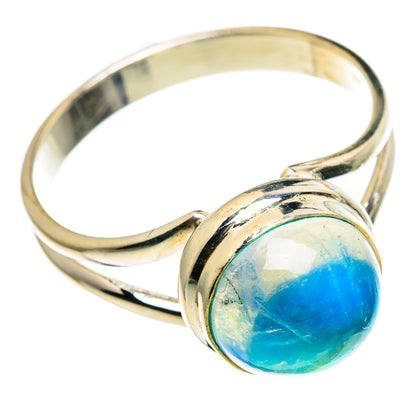 Rainbow Moonstone Rings handcrafted by Ana Silver Co - RING86176