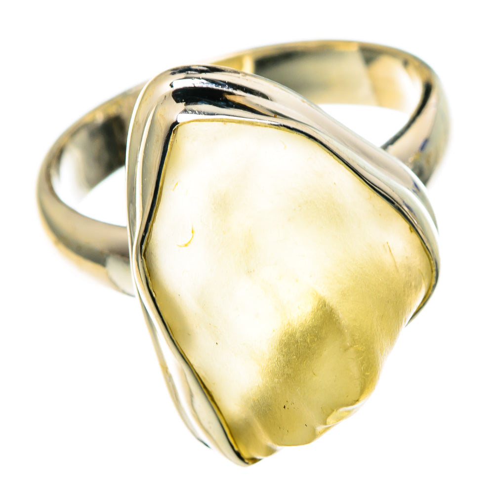 Libyan Desert Glass Rings handcrafted by Ana Silver Co - RING86188