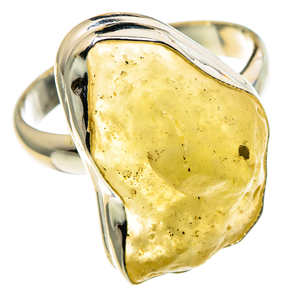 Libyan Desert Glass Rings handcrafted by Ana Silver Co - RING86189