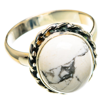 Howlite Rings handcrafted by Ana Silver Co - RING86204