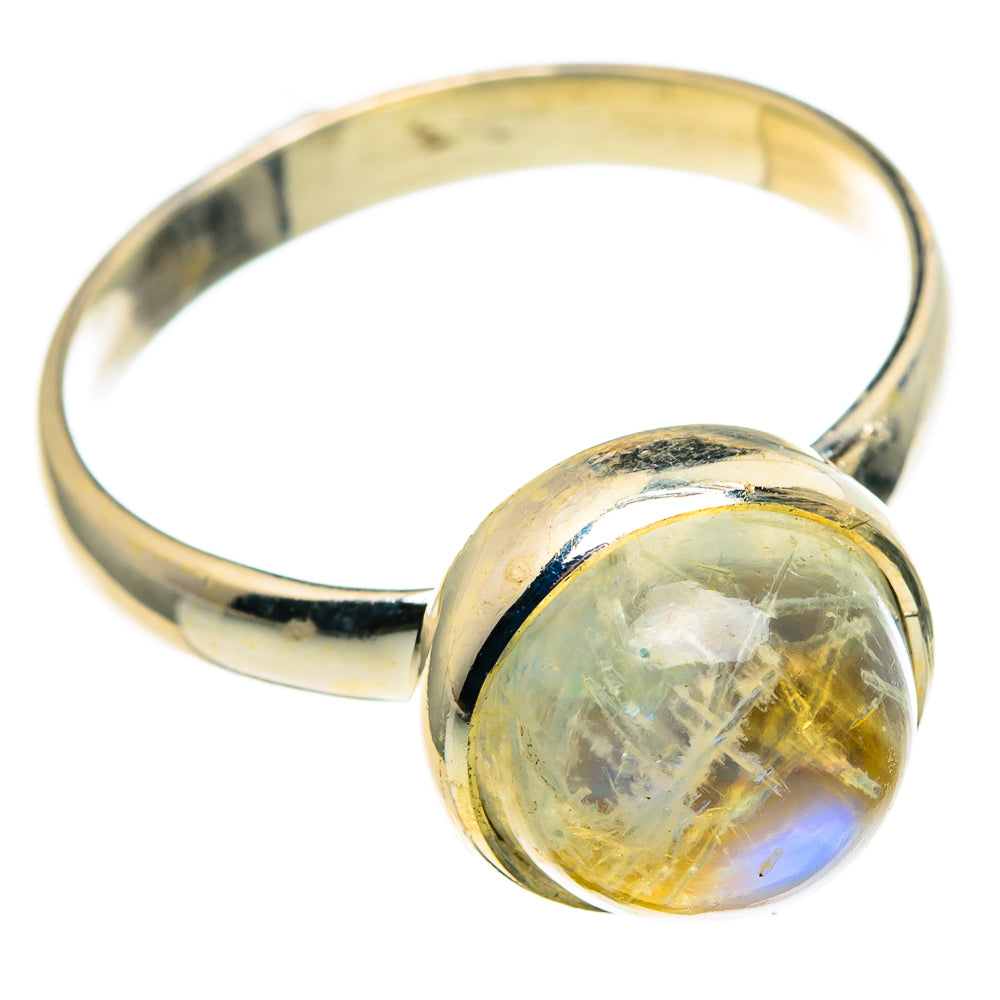 Yellow Moonstone Rings handcrafted by Ana Silver Co - RING86208 - Photo 2