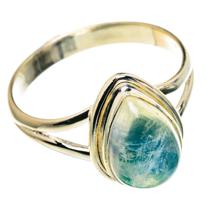 Rainbow Moonstone Rings handcrafted by Ana Silver Co - RING86213