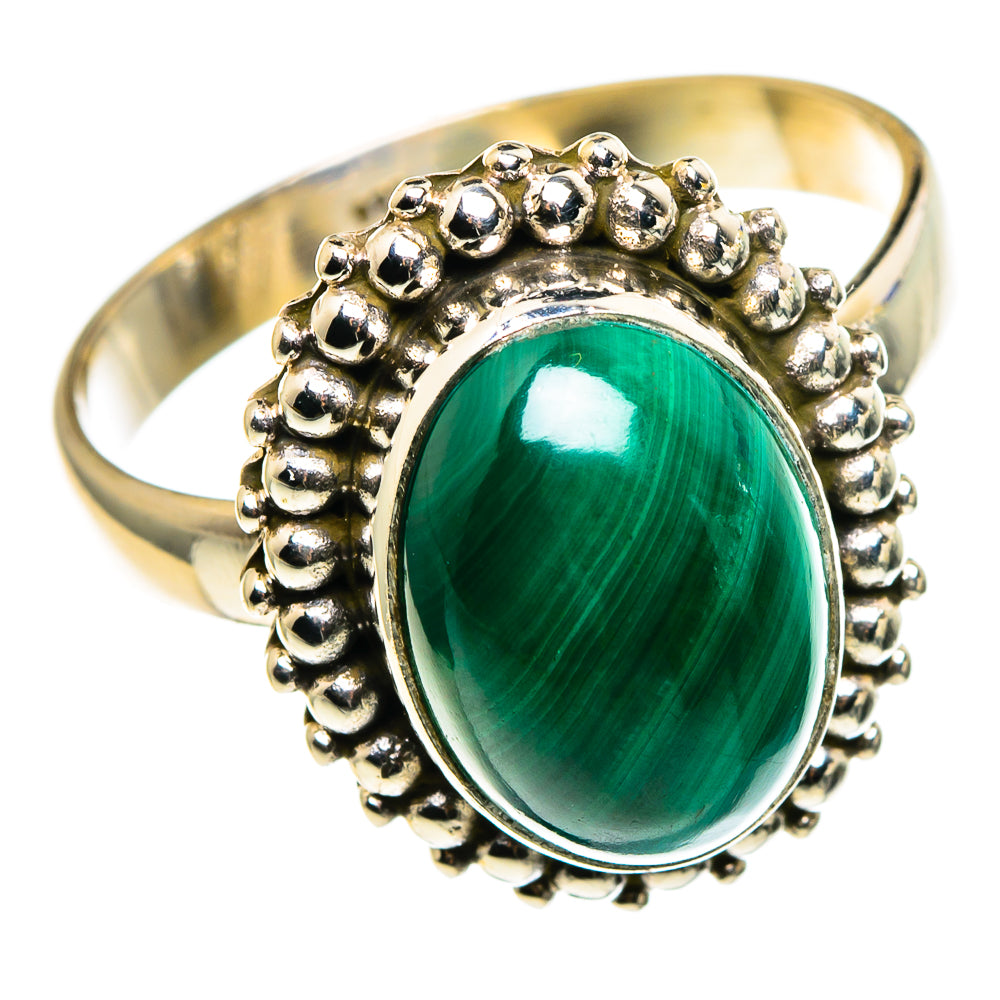 Malachite Rings handcrafted by Ana Silver Co - RING86216