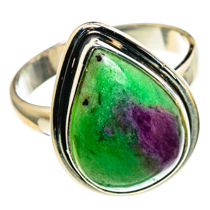 Ruby Zoisite Rings handcrafted by Ana Silver Co - RING86217