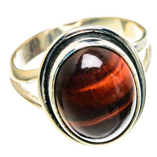 Red Tiger Eye Rings handcrafted by Ana Silver Co - RING86226