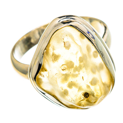 Libyan Desert Glass Rings handcrafted by Ana Silver Co - RING86227