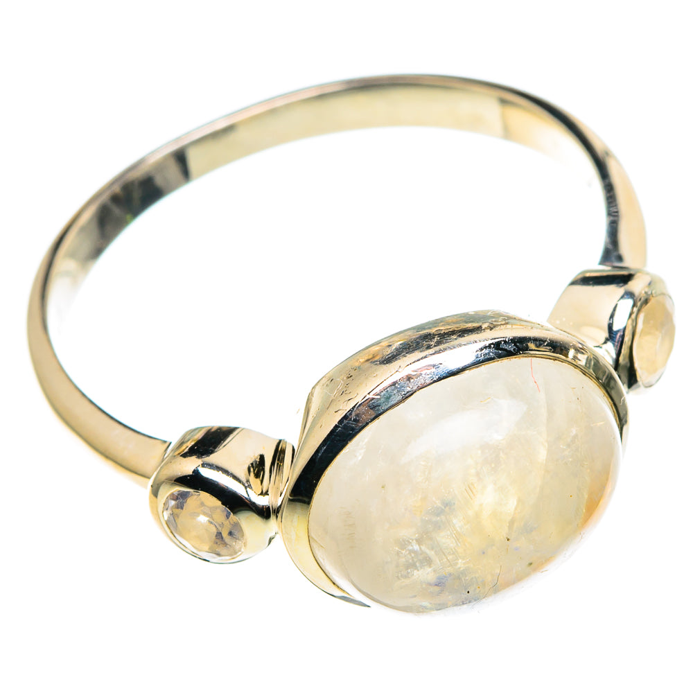 Rainbow Moonstone Rings handcrafted by Ana Silver Co - RING86242
