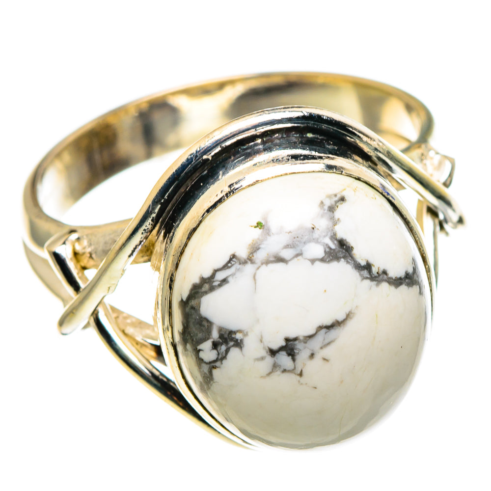 Howlite Rings handcrafted by Ana Silver Co - RING86243