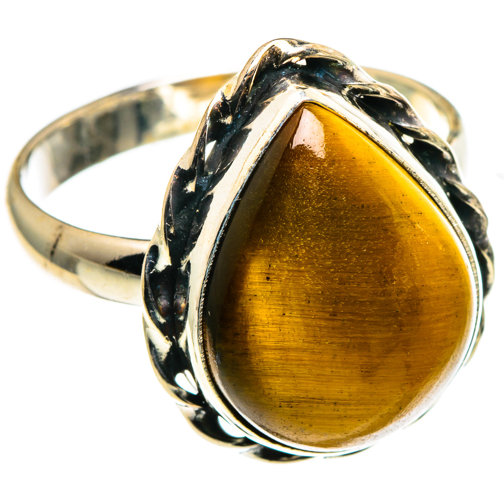 Tiger Eye Rings handcrafted by Ana Silver Co - RING86258 - Photo 2