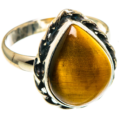Tiger Eye Rings handcrafted by Ana Silver Co - RING86258 - Photo 2
